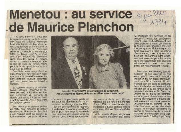 Au service de Maurice Planchon