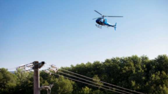 Suvol helico lignes electriques